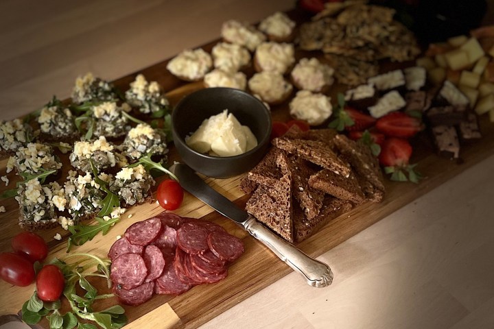 a plate of food on a table