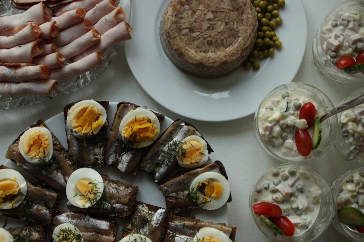 a bunch of food on a plate