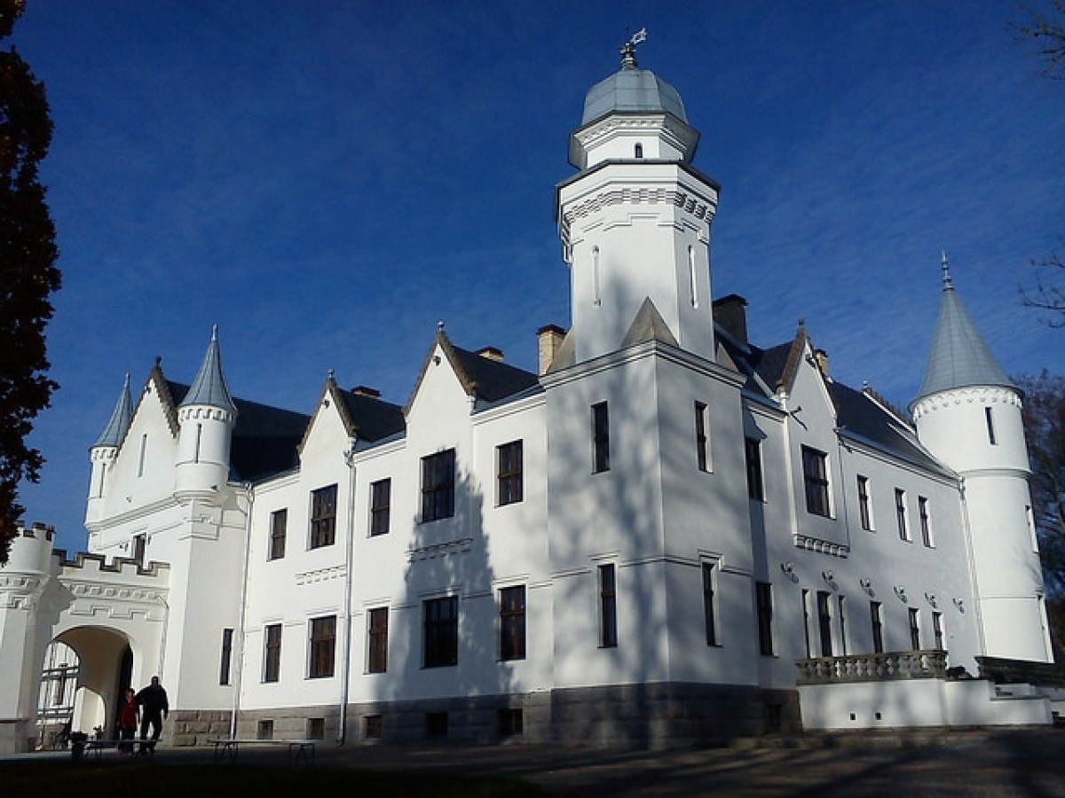 a castle on top of a building