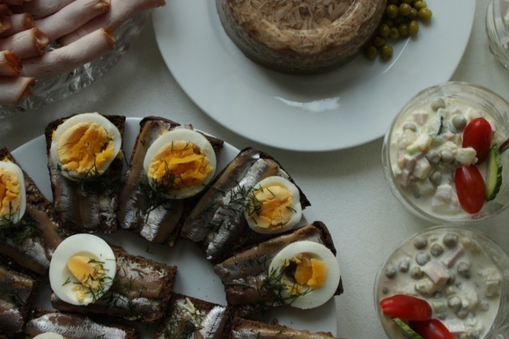 a bunch of food on a plate