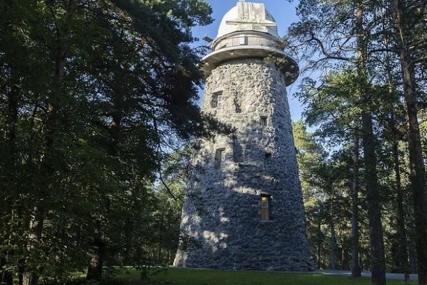 a tree in front of a building