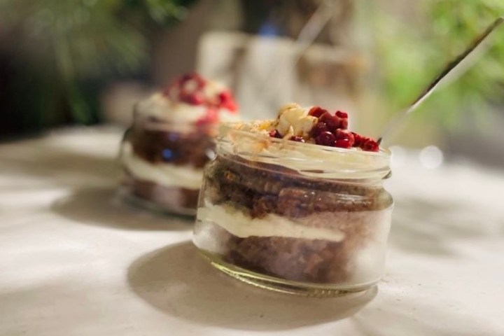 a piece of cake sitting on top of a table